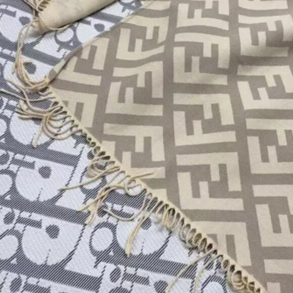 Fendi Women's Cashmere FF Fringe Shawl Cape - Picture 7 of 7